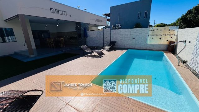 LINDA CASA – 124 MTS² – GUARATIBA -PRADO-BA – 03 QTOS-SUITE-PISCINA – R$ 695.000,00