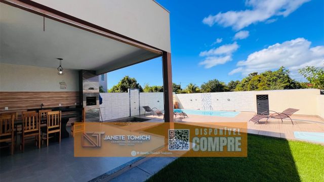 LINDA CASA – 124 MTS² – GUARATIBA -PRADO-BA – 03 QTOS-SUITE-PISCINA – R$ 695.000,00